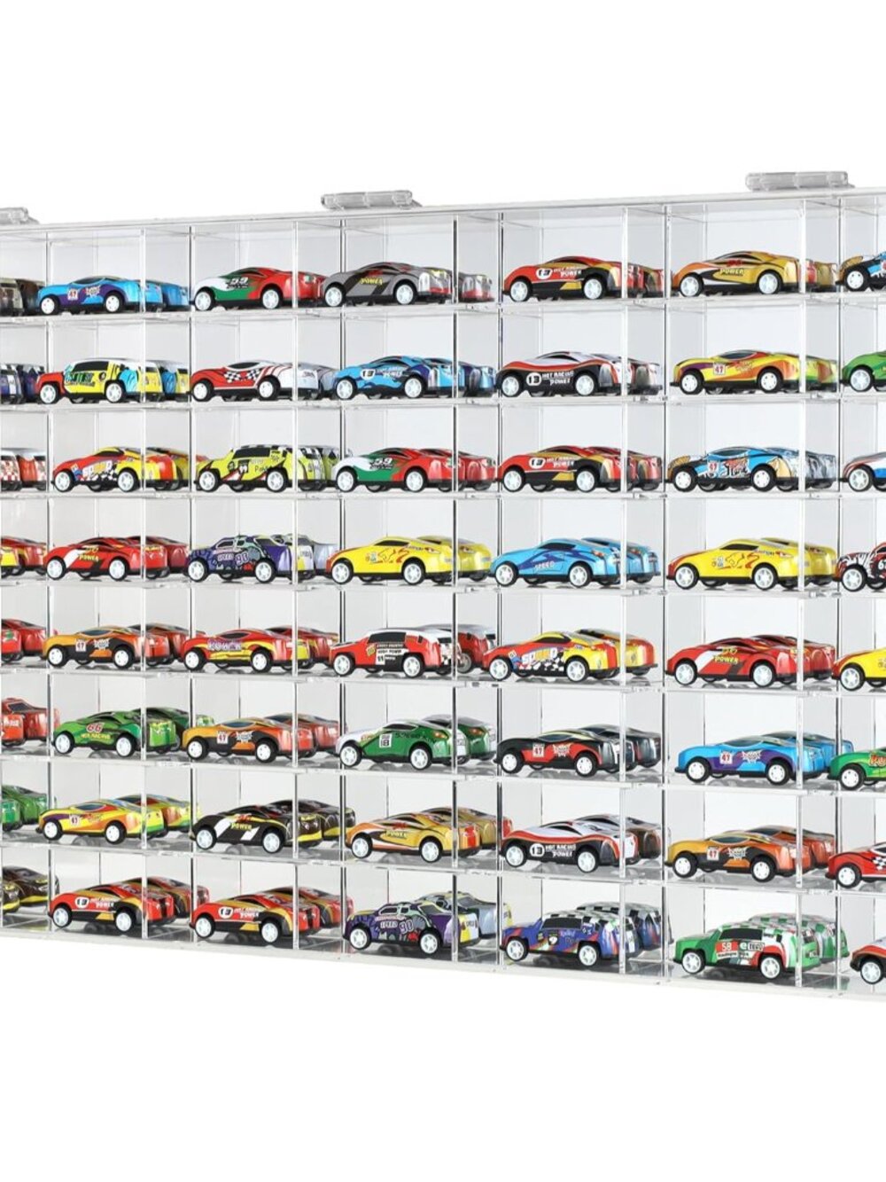 Clear Display Case Wall Cabinet for Hot Small Toy Wheels 1/64 Scale Matchbox Toy - Picture 8 of 9
